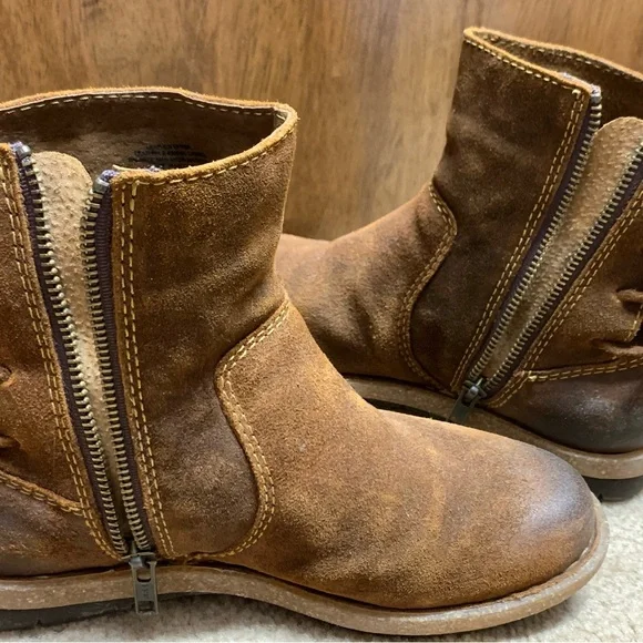 Born Brown Leather Ankle Boots - Picture 2 of 10